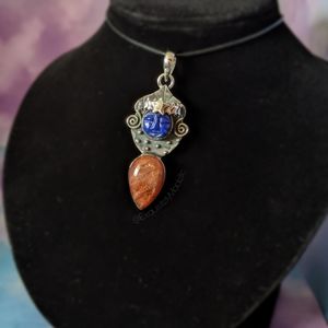 Lapis Lazuli and Sunstone Pendant